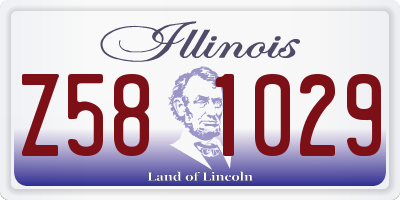 IL license plate Z581029