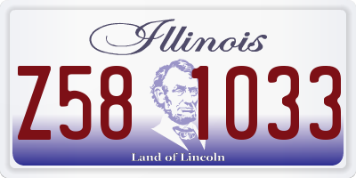 IL license plate Z581033