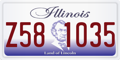 IL license plate Z581035