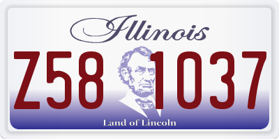 IL license plate Z581037