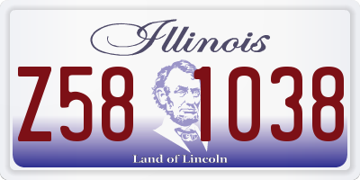 IL license plate Z581038