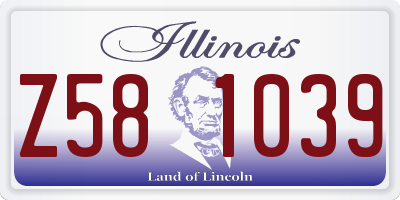IL license plate Z581039