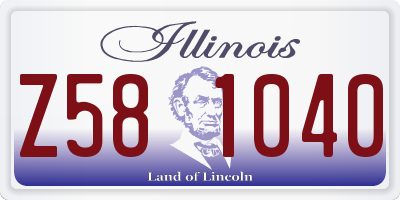 IL license plate Z581040