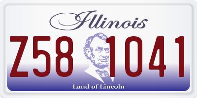 IL license plate Z581041