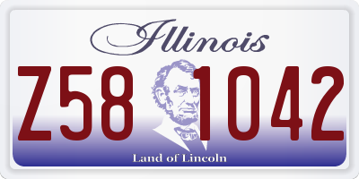 IL license plate Z581042