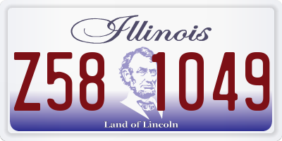 IL license plate Z581049