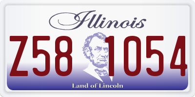 IL license plate Z581054