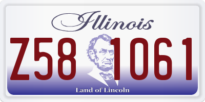 IL license plate Z581061