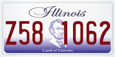 IL license plate Z581062