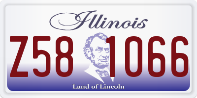 IL license plate Z581066