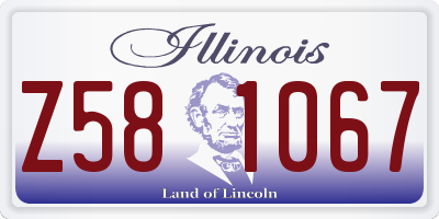 IL license plate Z581067