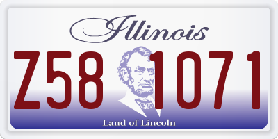 IL license plate Z581071