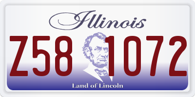 IL license plate Z581072