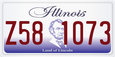 IL license plate Z581073