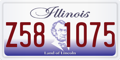 IL license plate Z581075