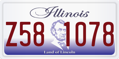 IL license plate Z581078