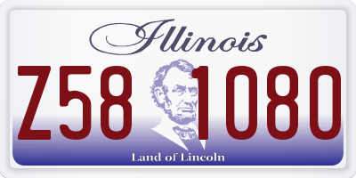 IL license plate Z581080