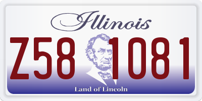 IL license plate Z581081