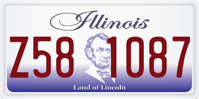 IL license plate Z581087
