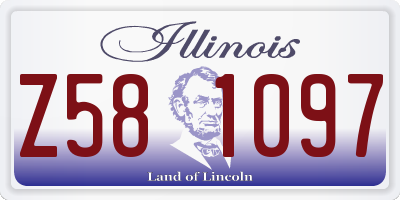 IL license plate Z581097