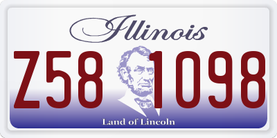 IL license plate Z581098