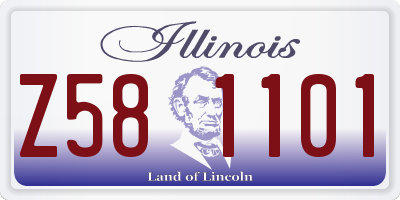 IL license plate Z581101