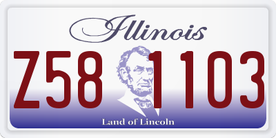 IL license plate Z581103