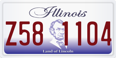 IL license plate Z581104