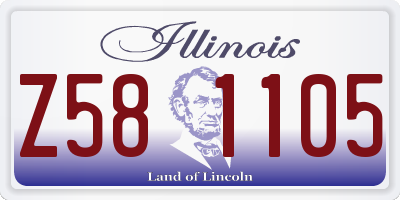 IL license plate Z581105