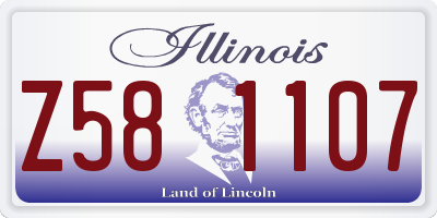 IL license plate Z581107
