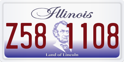 IL license plate Z581108