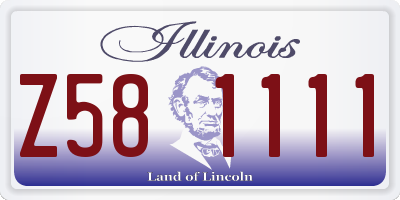 IL license plate Z581111