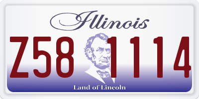 IL license plate Z581114