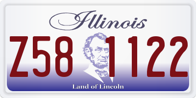 IL license plate Z581122