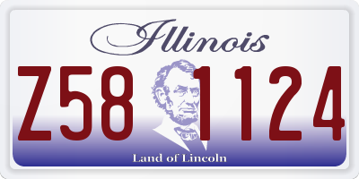 IL license plate Z581124