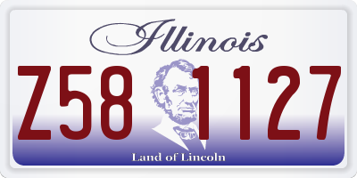 IL license plate Z581127