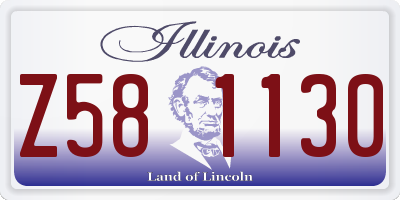 IL license plate Z581130
