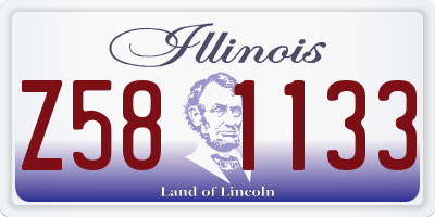 IL license plate Z581133