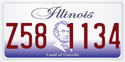 IL license plate Z581134