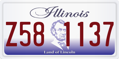 IL license plate Z581137