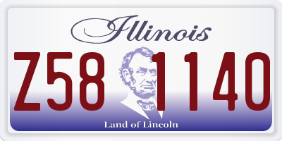 IL license plate Z581140