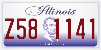 IL license plate Z581141