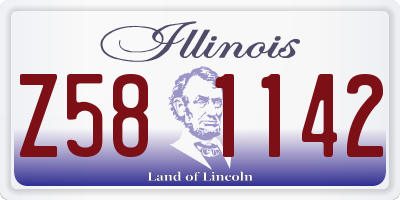 IL license plate Z581142