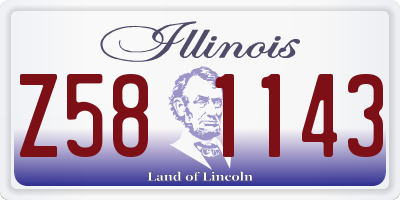 IL license plate Z581143