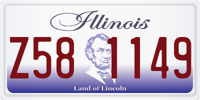IL license plate Z581149