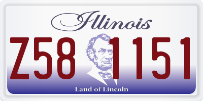 IL license plate Z581151