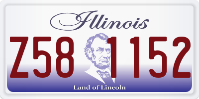 IL license plate Z581152