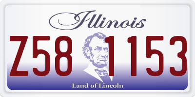 IL license plate Z581153