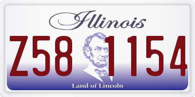 IL license plate Z581154