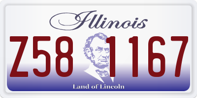 IL license plate Z581167